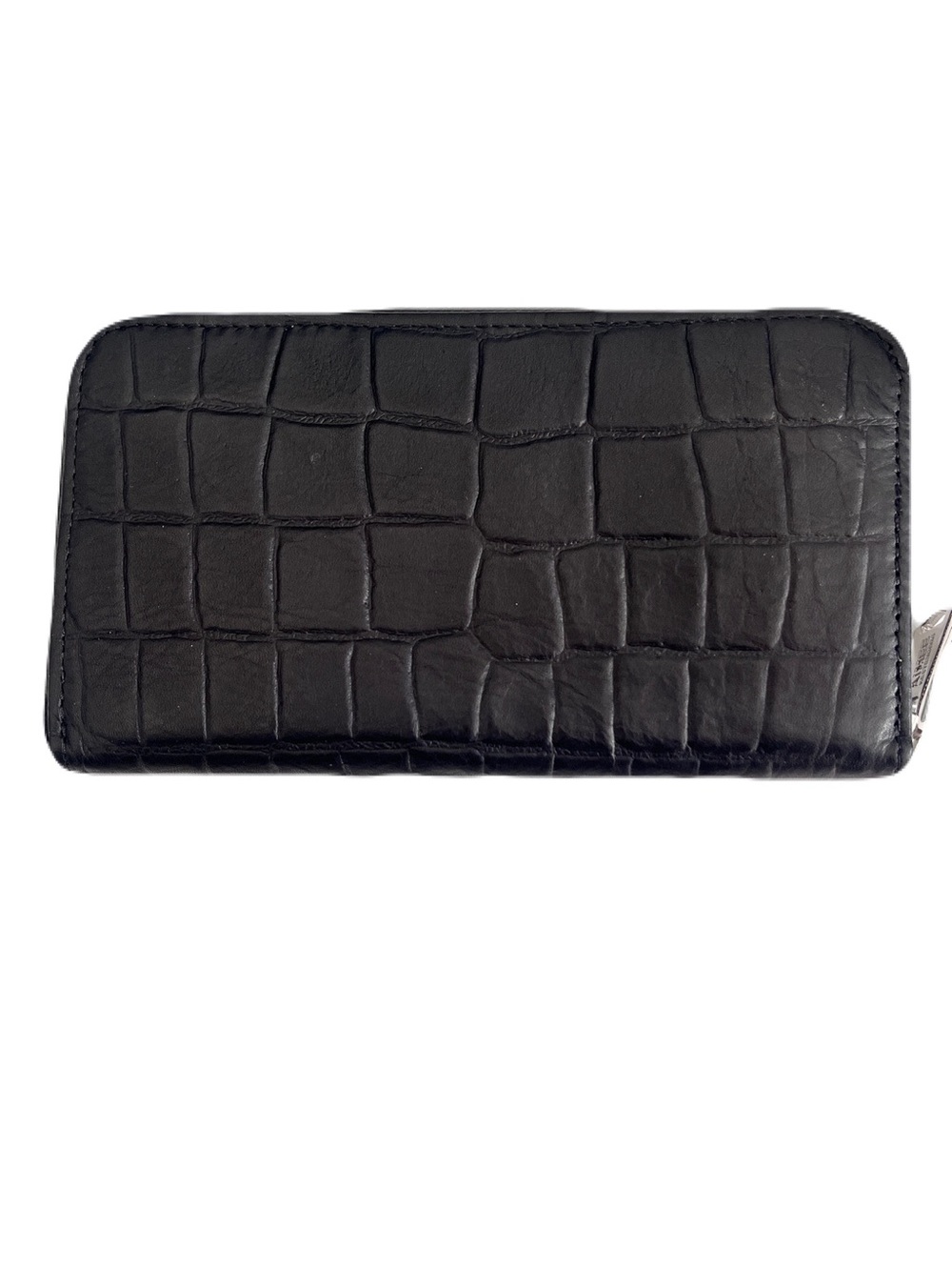 Aimee Kestenberg Black Croc Embossed Leather Long Continental Zip Around Wallet - Picture 3 of 9